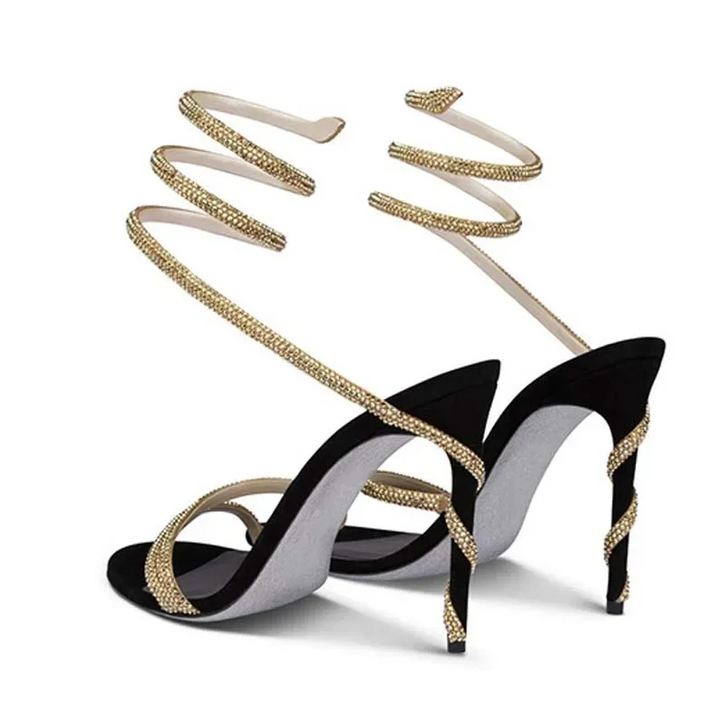 Platform Mule Heel - Eilyken Fashion Crystal Stiletto High Heels