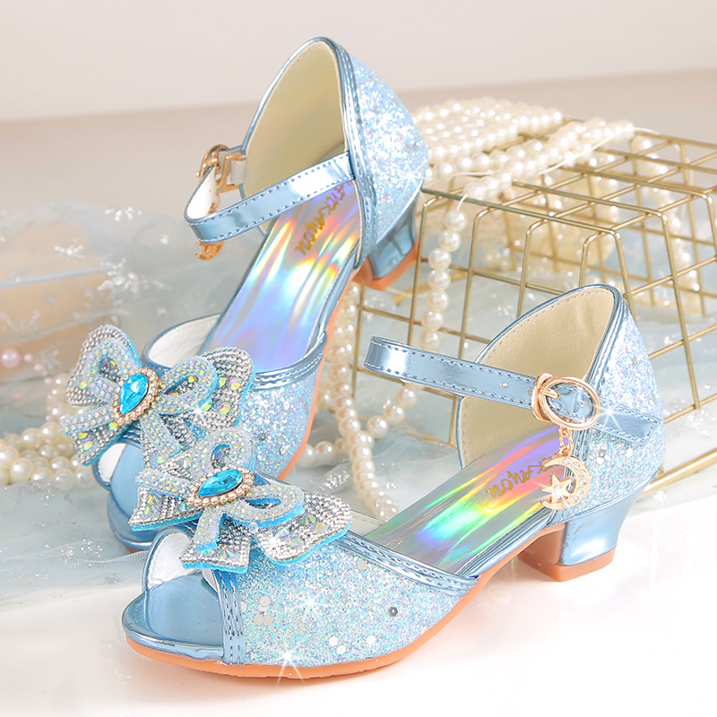 Women'S Shoes Navy Blue - 2026 Girls' Princess Sandals Children's Shoes