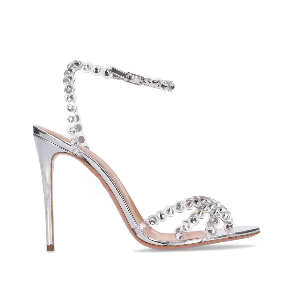 Platform Mule Heel - Socialite Plus Size Silver Heels Jelly