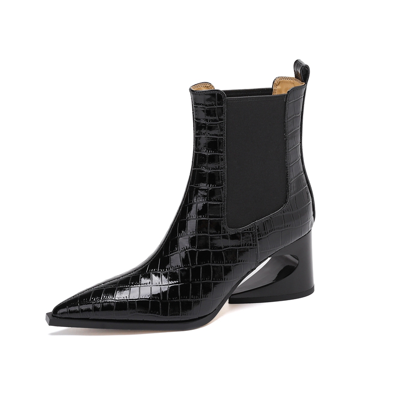 Women's New Leather Embossed P - Women'S Shoes Chelsea recension och pris