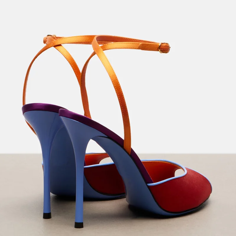 Satin Mixed Colors Peep Toe Sa - Women'S Shoes Veja recension och pris