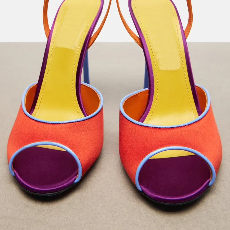 Satin Mixed Colors Peep Toe Sa - Women'S Shoes Veja recension och pris