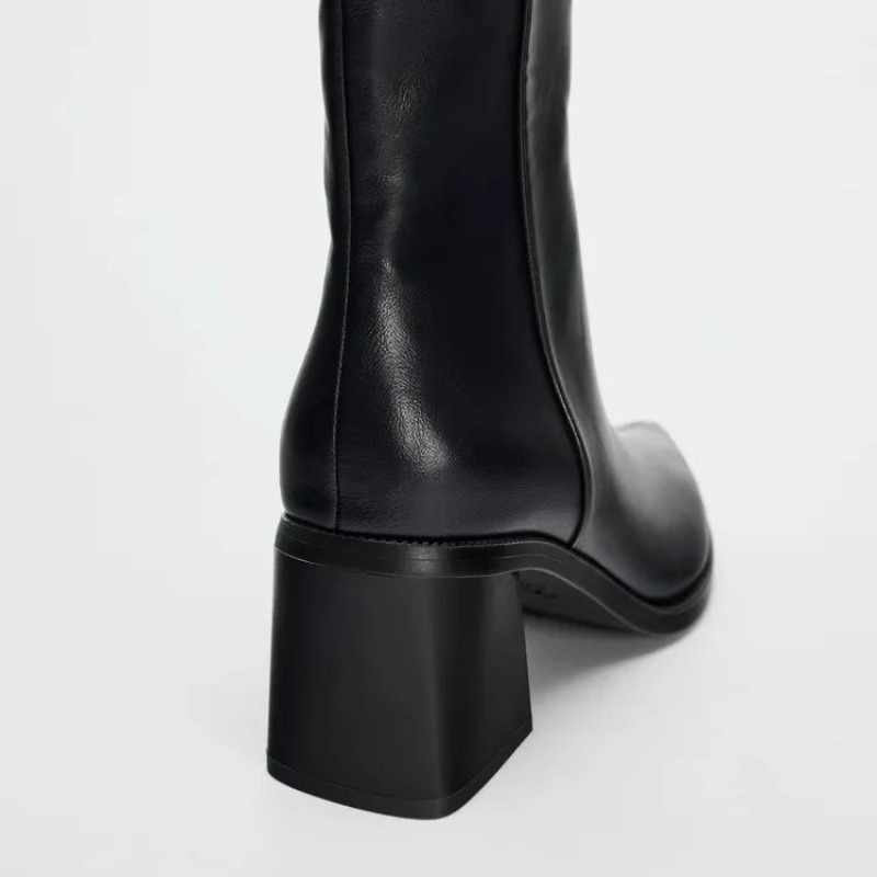 Chunky Heel Soft Leather Chels - Women'S Shoes Chelsea recension och pris