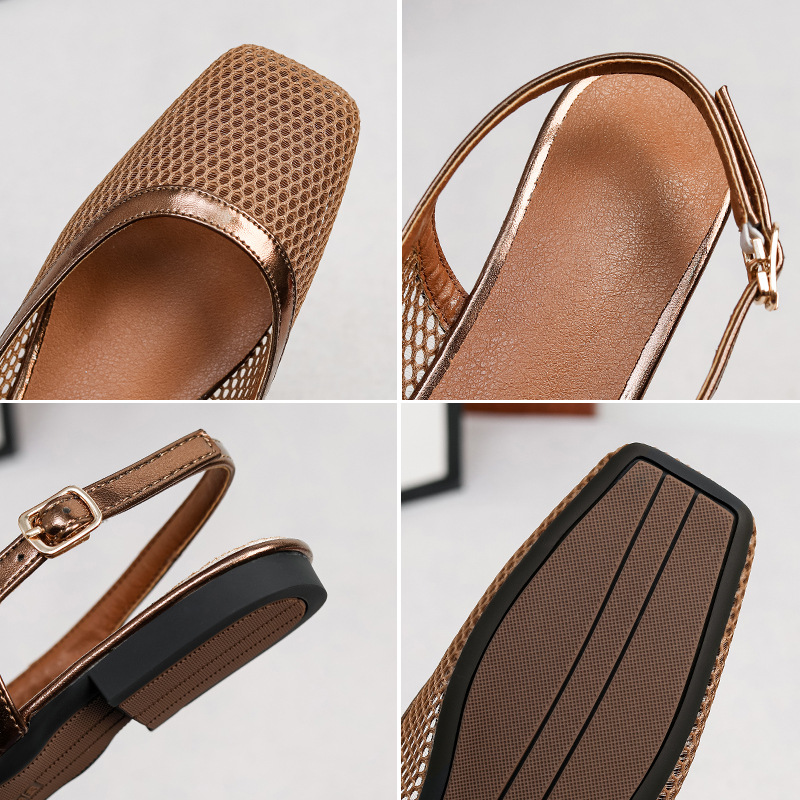 Mesh square head slippers bag  - Women Shoes Japan recension och pris