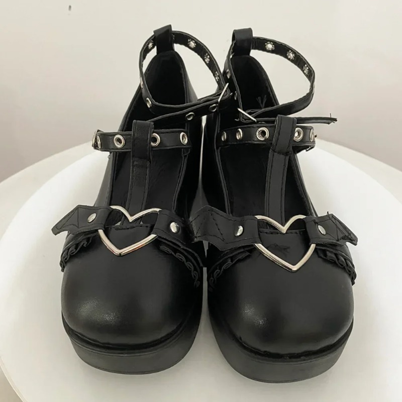 New Sweet Heart Buckle Wedges  - Slingback Pumps Women recension och pris