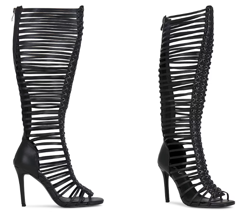 Women Black Caged Strappy Stil - Women Shoes Boots recension och pris