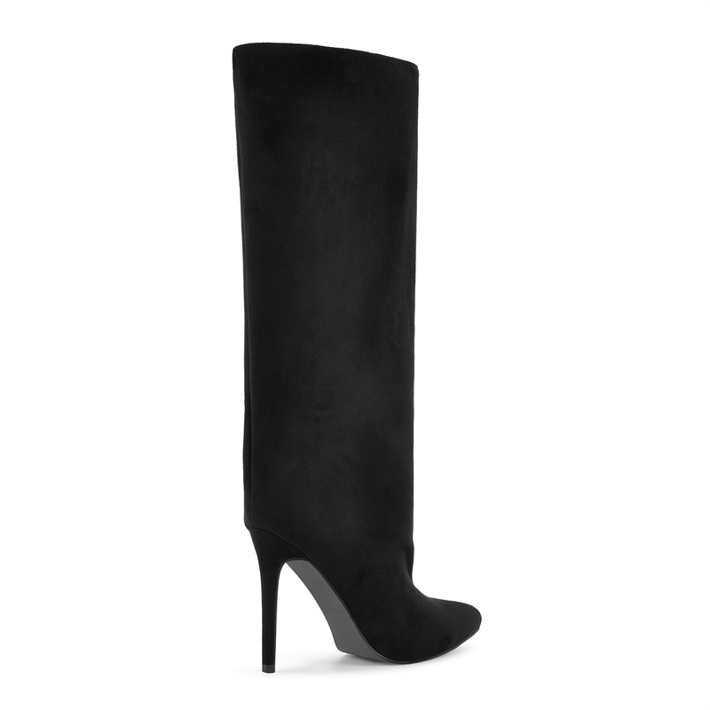 Onlymaker Black Faux Suede Kne - Women'S Shoes Extra Wide recension och pris