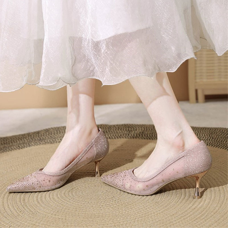 Slip-On High Heel Sandals - Cr - Platform Mule Heel recension och pris