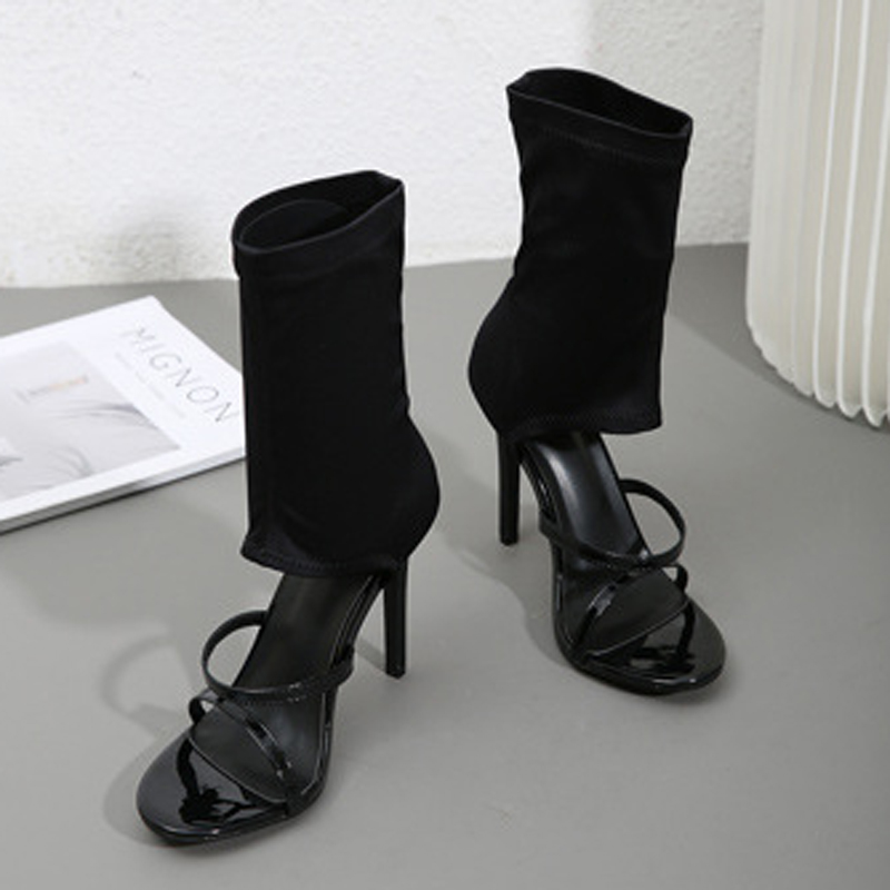 Fashion High Top Elastic Fabri - Women Shoes Boots recension och pris
