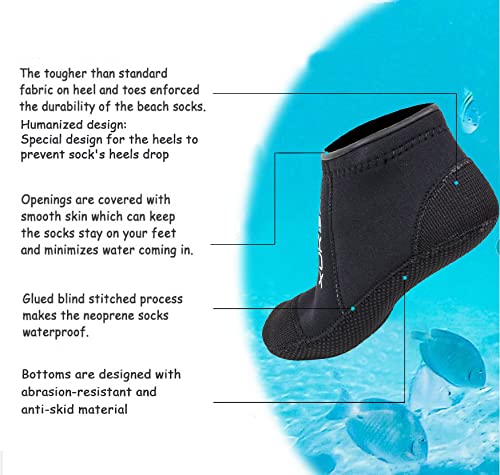 3mm Neoprene Diving Socks Beac - Women'S Shoes Neuropathy recension och pris