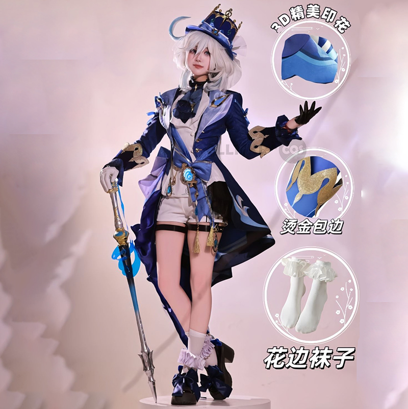 Furina Cosplay Costume Wig Hai - Women'S Shoes Zone recension och pris